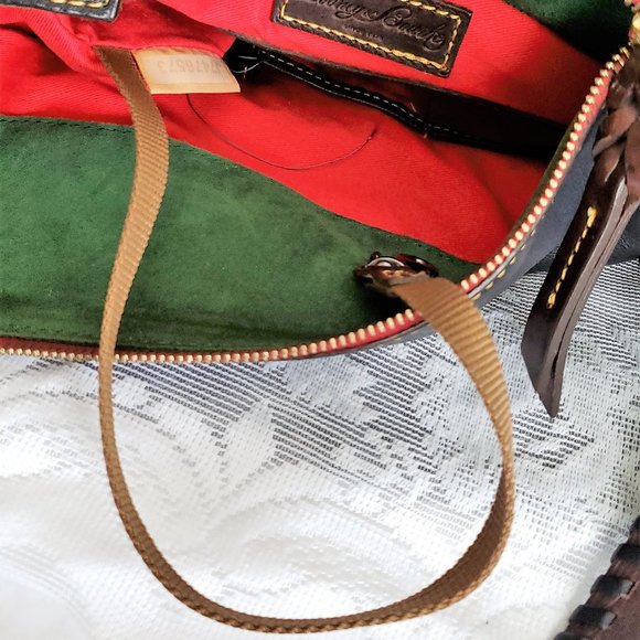 Dooney & Bourke Black Leather Shoulder Bag with Gold Accents - Picture 10 of 11